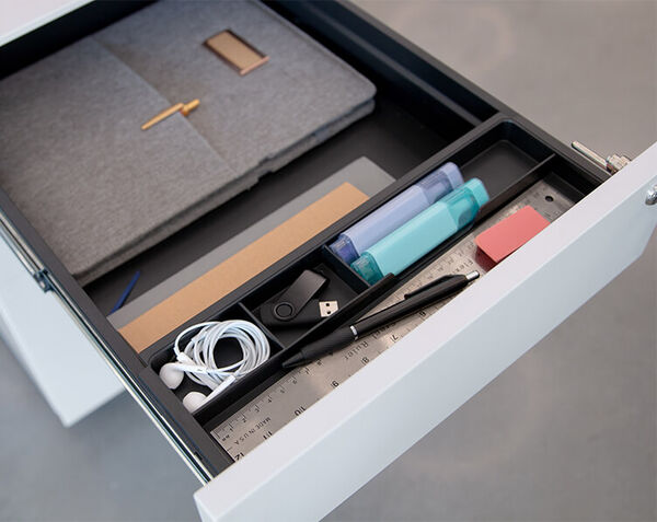 key in lock of essential file cabinet