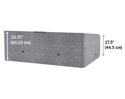 felt privacy desk surround 72 is 23 and 3/4 inches tall