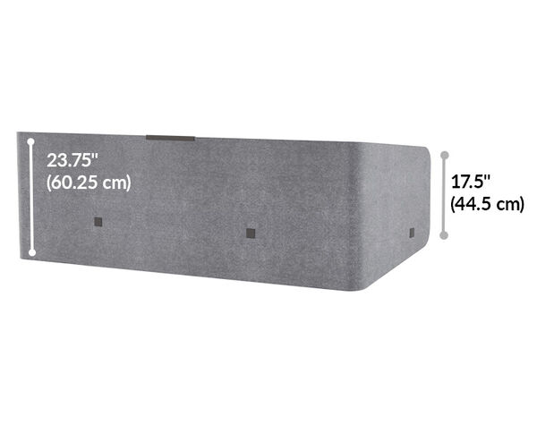 felt privacy desk surround 72 is 23 and 3/4 inches tall 