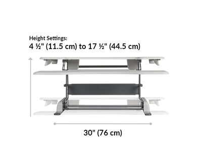 converter reaches a total height of 17 and a half inches tall