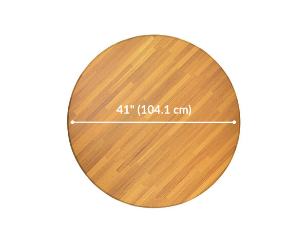 standing round table is 41 inches wide