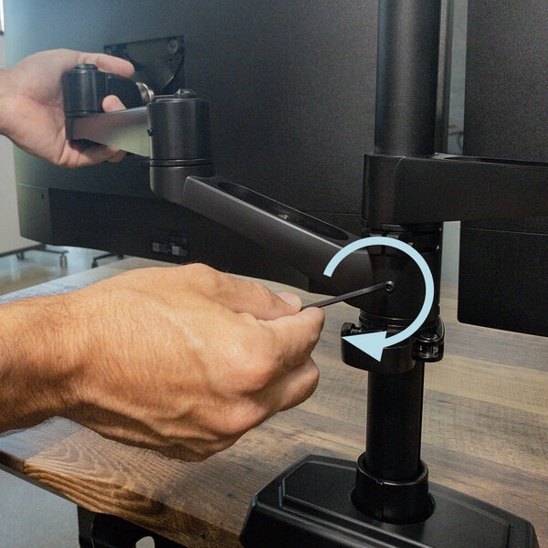 tightening tension to keep arms in place