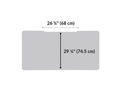 The surface of the Electric Standing Desk 60x30 White top is 29.25 inches deep
