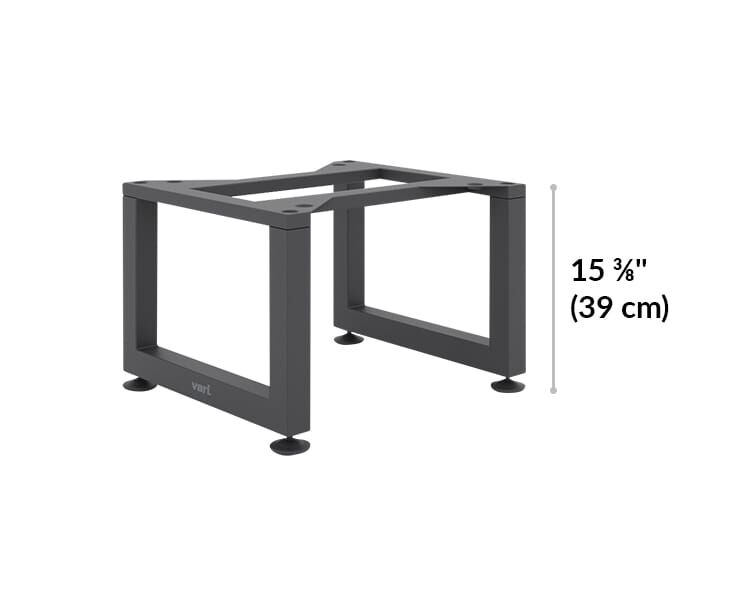 vari locker stand total height 15 and 3 eighth inches