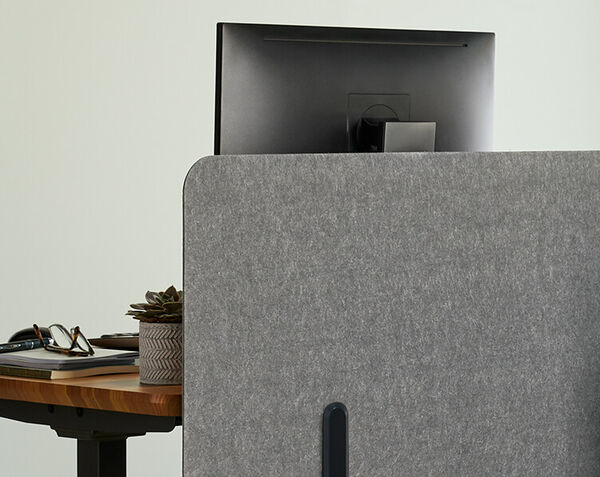 vari felt panel light grey felt seen up close