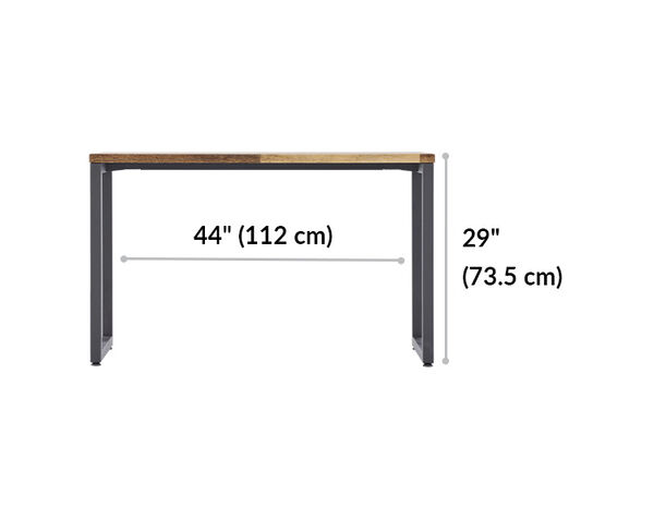 reclaimed wood vari table 44 inches wide by 29 inches tall