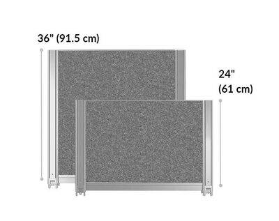 felt extension panel comes in two heights, 36 and 24 inches