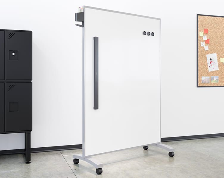 vari mobile white board in classroom