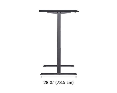 The base of the Electric Standing Desk with ComfortEdge 48x30 Black is 28.88 inches deep