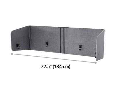 felt privacy desk surround 72 is 72.5 inches long
