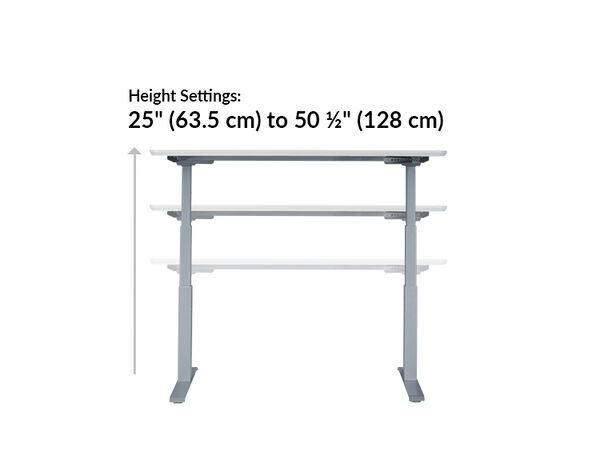 vari electric standing desk 60 by 30 height ranges from 25 to 50 and a half inches 