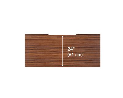 dark wood vari table 60 by 24 desk length 24 inches