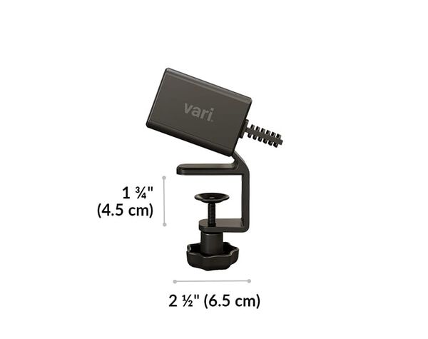 clamps on to surfaces up to 1 and 3 quarter inches in depth.