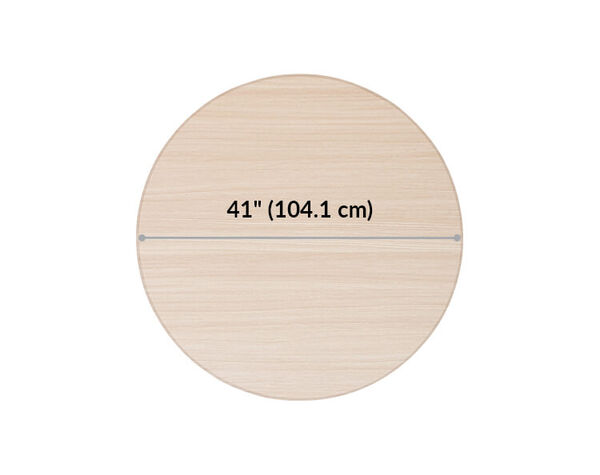 round table has a forty one inch diameter 