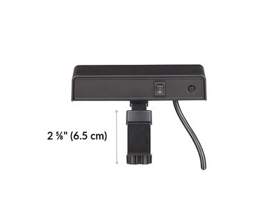 total height of clamp base is 2 and 5 eight quarter inches tall.