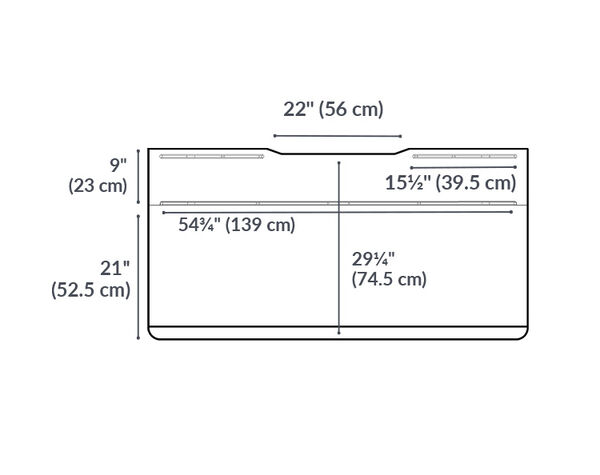 The surface of the Electric Standing Desk with ComfortEdge&trade;  60x30 Light Wood top is 29.25 inches deep