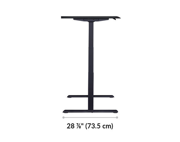 The base of the Electric Standing Desk with ComfortEdge™  60x30  black top with black legs is 28.88 inches deep