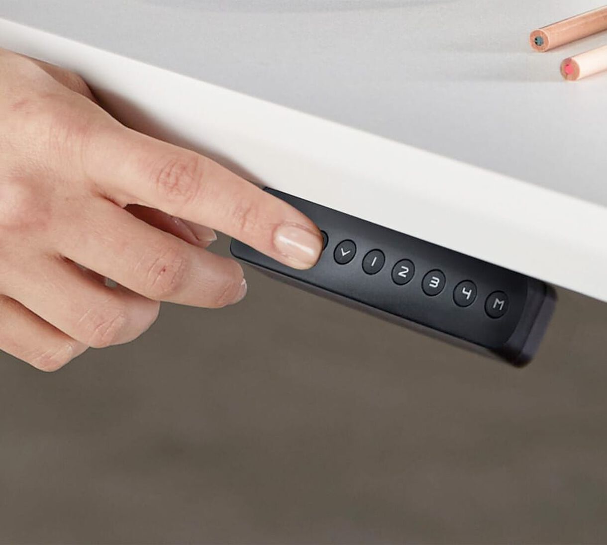 hand shown pushing button of control pad