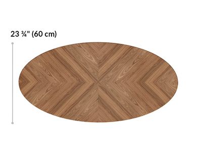 coffee table is 23 and 3 quarter inches deep