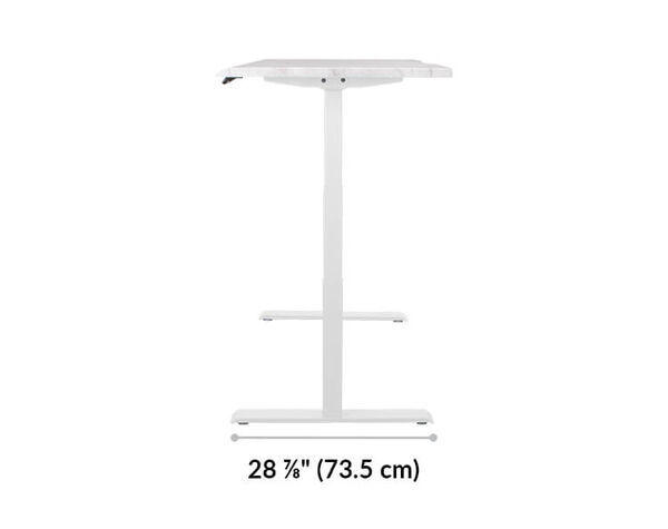 The base of the Electric Standing Desk with ComfortEdge™  60x30 walnut is 28.88 inches deep