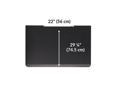The surface of the Electric Standing Desk with ComfortEdge™ 48x30 black top and black legs is 29.25 inches deep