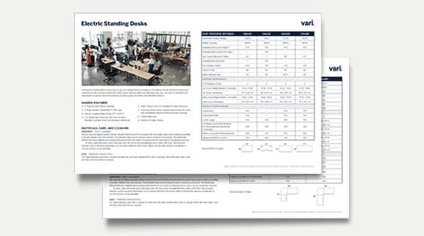 two pages of the spec sheet
