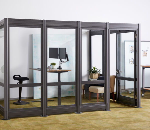 glass wall private office