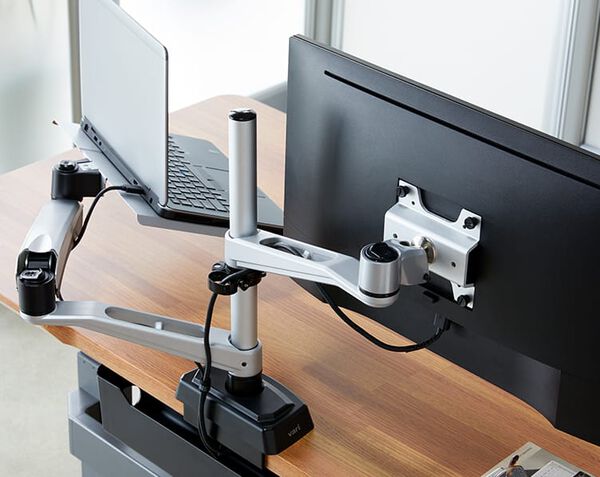 Niet modieus schudden flauw Monitor Arm + Laptop Stand | Laptop Mount | Vari