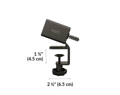 clamps on to surfaces up to 1 and 3 quarter inches in depth.