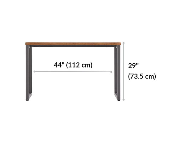walnut vari table 44 inches wide by 29 inches tall