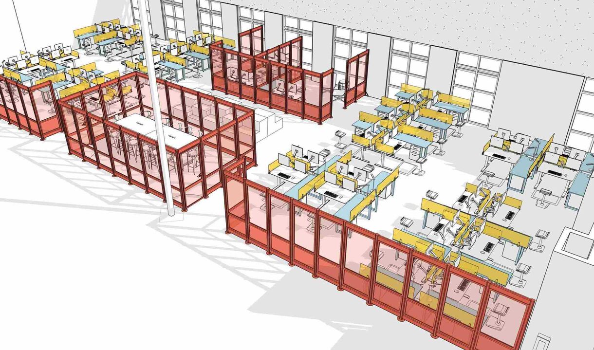 illustration of vari customer experience department layout