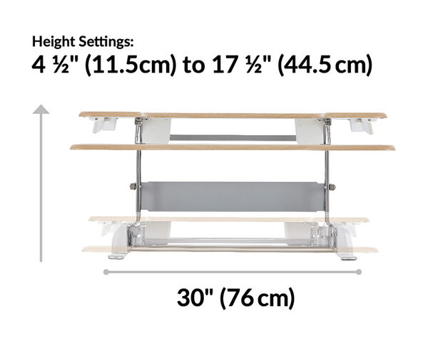 pro plus thirty six has a height max of seventeen and a half inches 