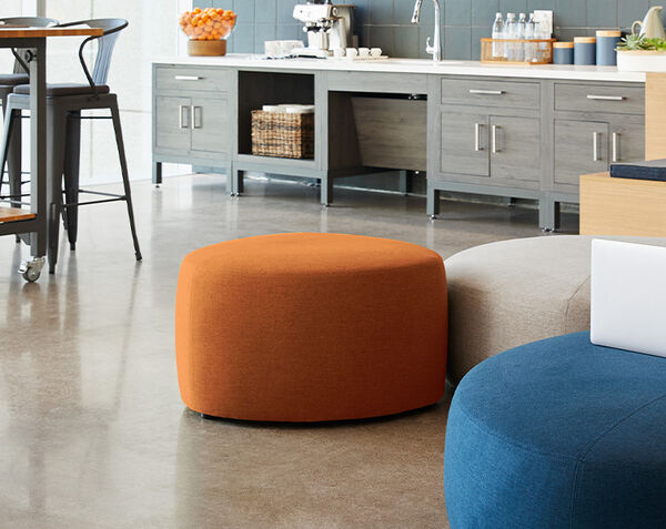 close up view of small ottoman
