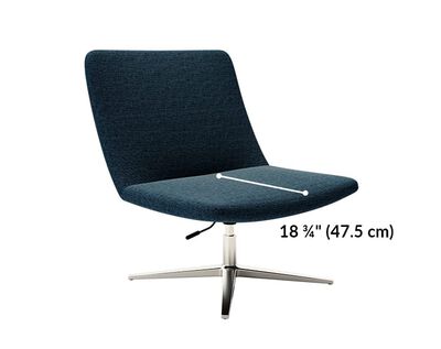 lounge chair seat depth is 18 and 3 quarter inches