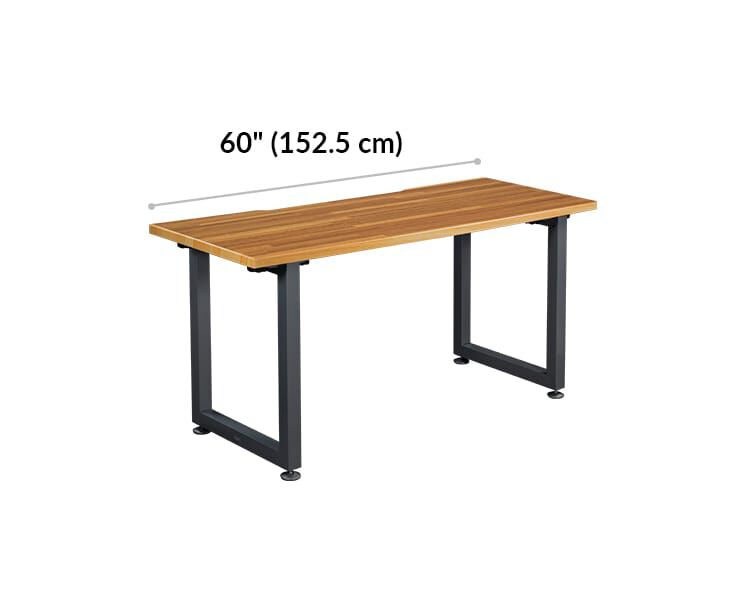 vari table 60 by 30 width 60 inches