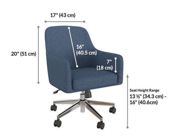 vari tempur pedic upholstered chair has a seat max height of sixteen inches