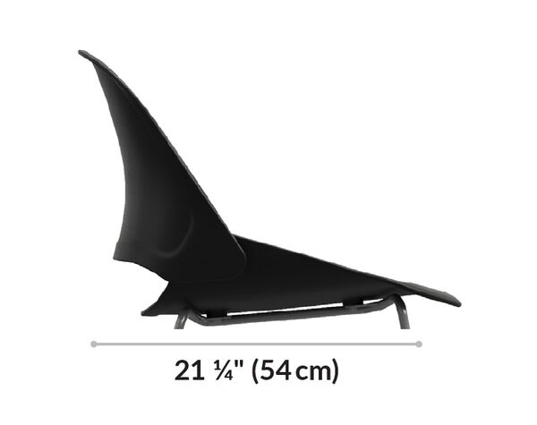 wave chair seat length is 21 and a quarter inches