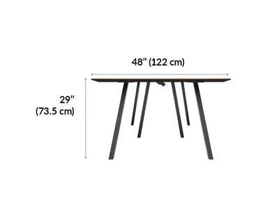 executive conference table is 29" high from floor to table top