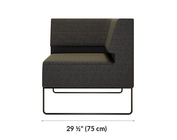 corner seat is 29 and a half inches deep