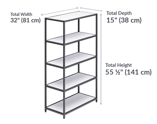 vari hanging desk cubby has a total height of 55 and a half inches and a total depth of 15 inches