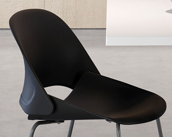 close up view of wave chair seat