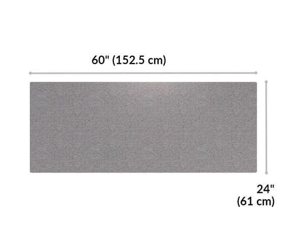 beam privacy panel is 60 inches long and 24 inches tall