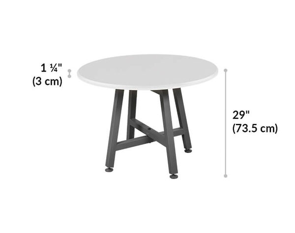 Round Table is 29 inched tall