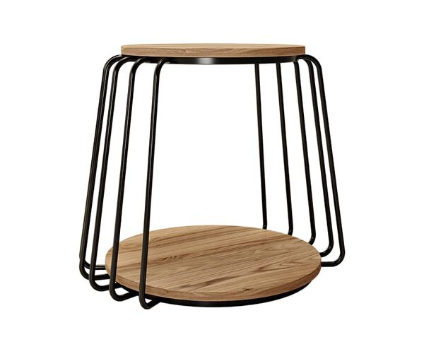 round coffee table on white background