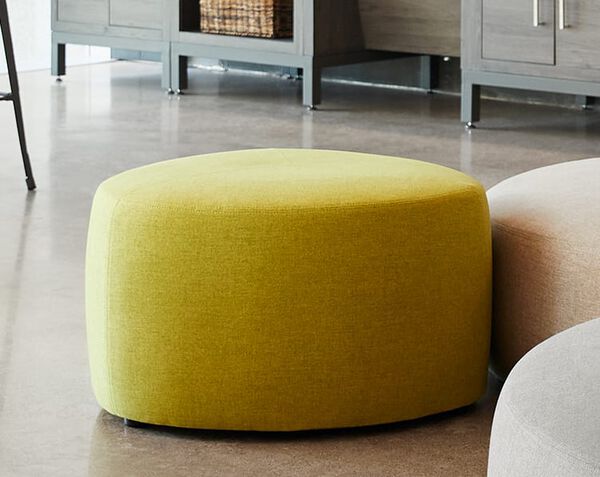 close up view of small ottoman