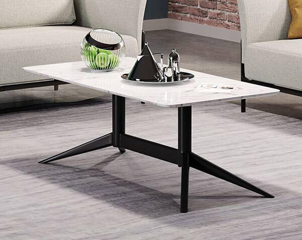 contemporary coffee table on white background