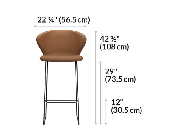 Tall Side Chair is 42 1/2 inches tall.