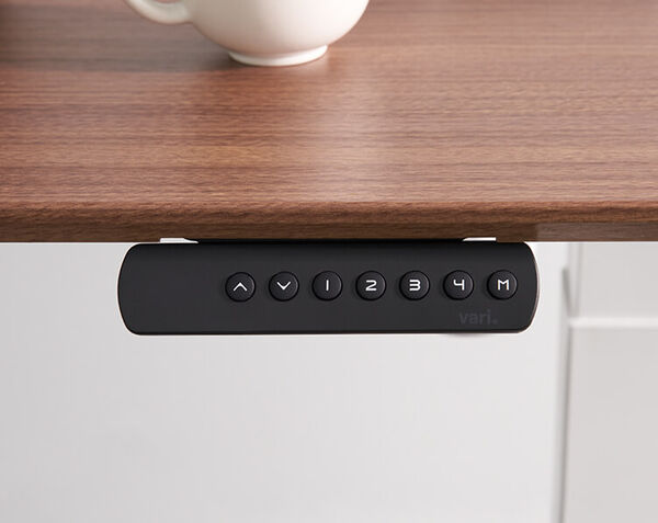 essential electric standing desk split top 48x24 control panel