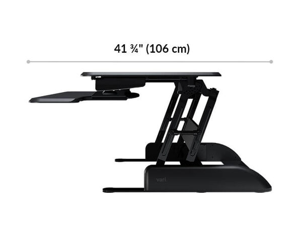 varidesk essential 36 raised is a total of 41 an 3 quarter inches deep