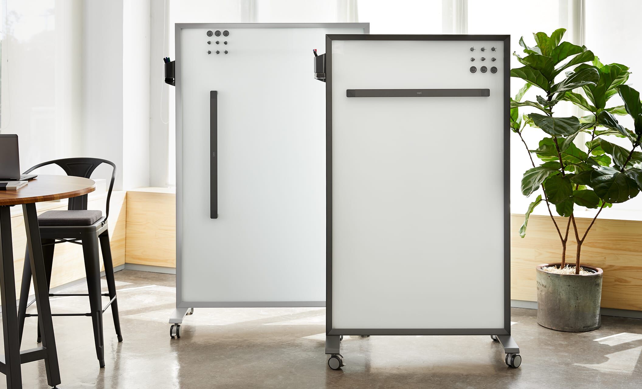two vari mobile glass boards 40 by 72